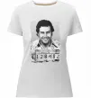 Жіноча преміум футболка Пабло Ескобар Білий фото