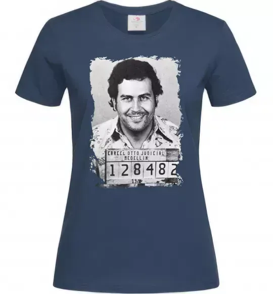 Женская футболка Пабло Ескобар Темно-синий фото