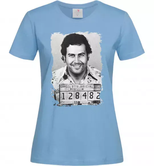 Женская футболка Пабло Ескобар Голубой фото