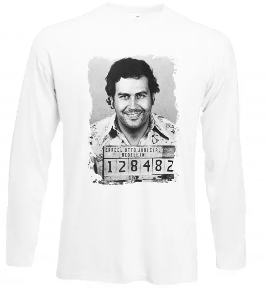 Лонгслив Пабло Ескобар Белый фото