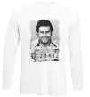 Лонгслив Пабло Ескобар Белый фото