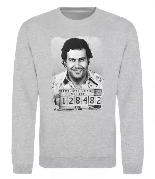 Світшот Пабло Ескобар Сірий меланж фото