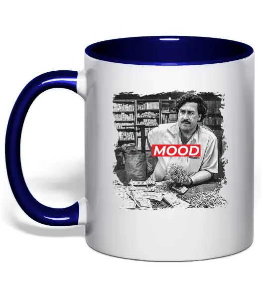 Чашка с цветной ручкой Escobar mood Глубокий темно-синий фото