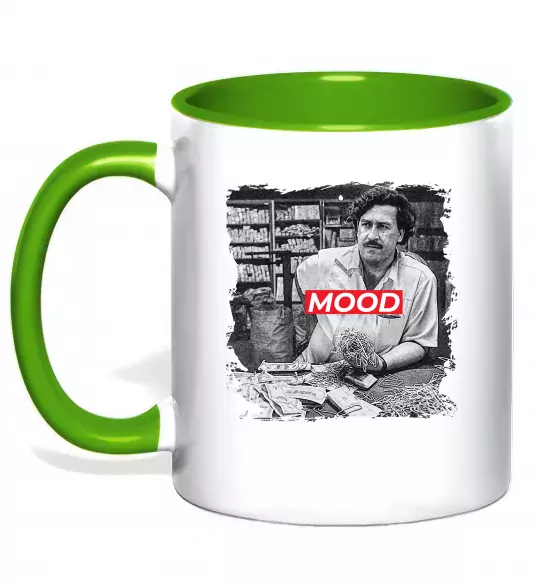 Чашка с цветной ручкой Escobar mood Зеленый фото