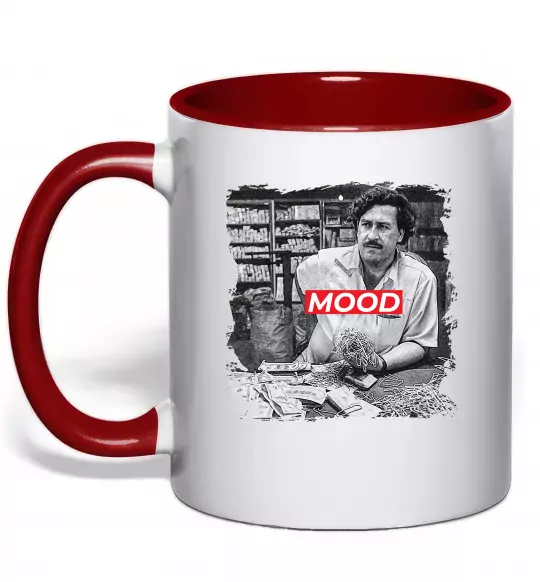 Чашка с цветной ручкой Escobar mood Красный фото