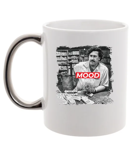 Чашка с цветной ручкой Escobar mood Серебро фото