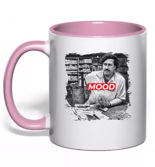 Чашка с цветной ручкой Escobar mood Нежно розовый фото