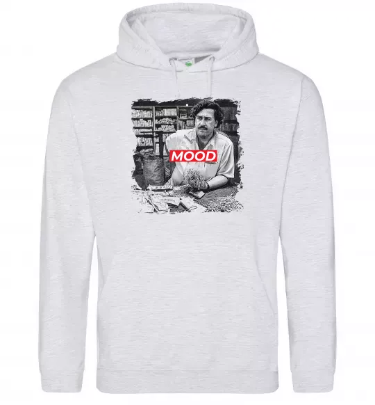 Мужская толстовка (худи) Escobar mood Серый меланж фото