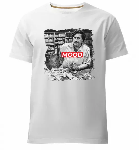 Чоловіча преміум футболка Escobar mood Білий фото