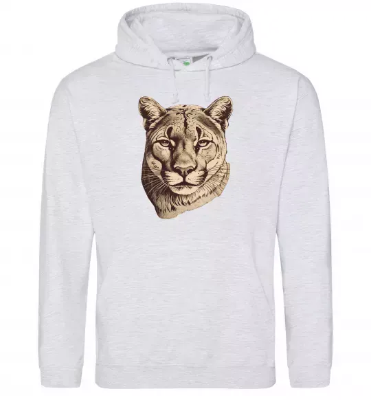 Мужская толстовка (худи) Пума Серый меланж фото