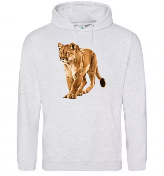 Чоловіча толстовка (худі) Пума в повний зріст Сірий меланж фото