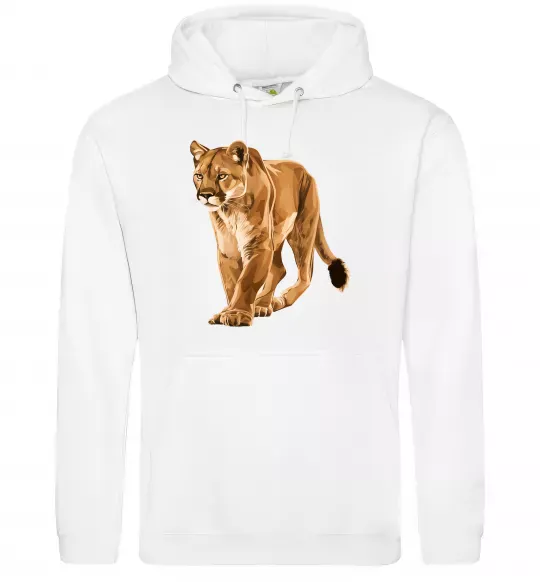 Женская толстовка (худи) Пума в повний зріст Белый фото