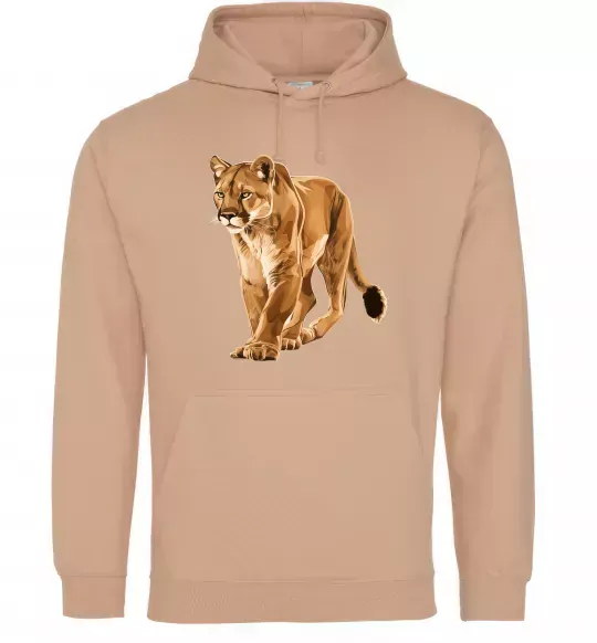 Женская толстовка (худи) Пума в повний зріст Песочный фото