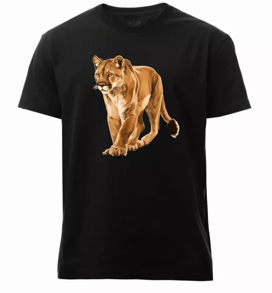 Мужская премиум футболка Пума в повний зріст Черный фото