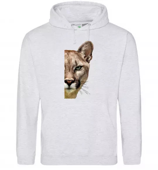 Чоловіча толстовка (худі) Пума обличчя Сірий меланж фото