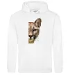 Жіноча толстовка (худі) Пума обличчя Білий Жіноча толстовка (худі) Пума обличчя Білий фото