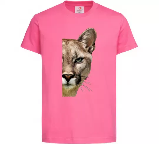 Детская футболка Пума обличчя Ярко-розовый фото