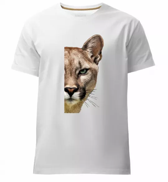 Мужская премиум футболка Пума обличчя Белый фото