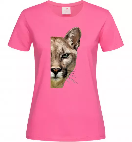 Жіноча футболка Пума обличчя Яскраво-рожевий фото
