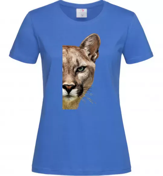 Жіноча футболка Пума обличчя Яскраво-синій фото