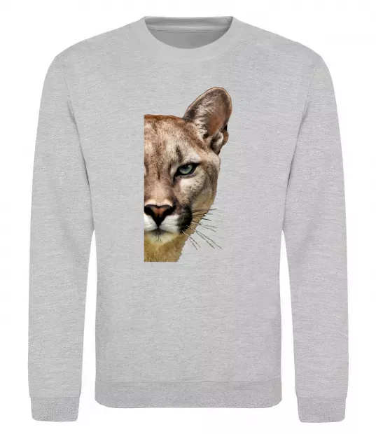 Свитшот Пума обличчя Серый меланж фото