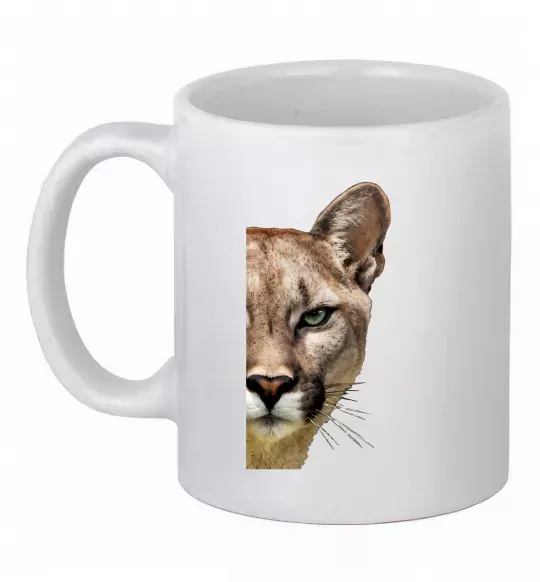 Чашка керамическая Пума обличчя Белый фото