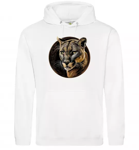 Жіноча толстовка (худі) Пума малюнок Білий фото