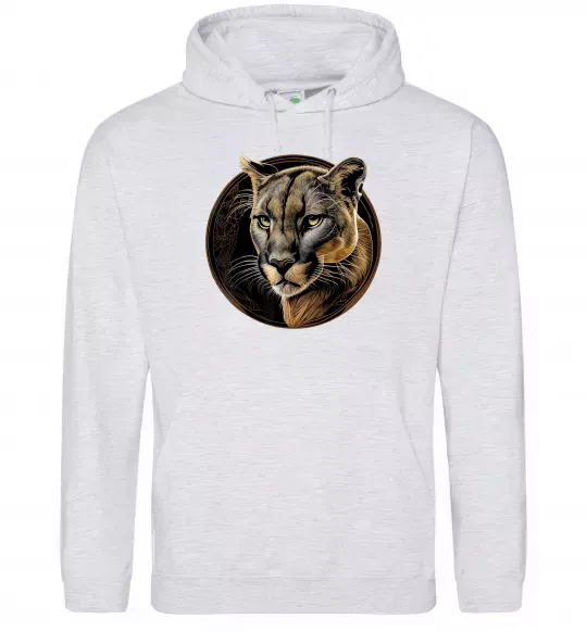 Жіноча толстовка (худі) Пума малюнок Сірий меланж фото