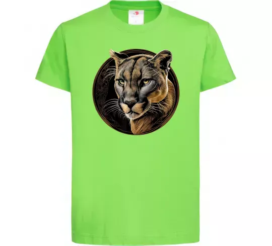 Детская футболка Пума малюнок Лаймовый фото