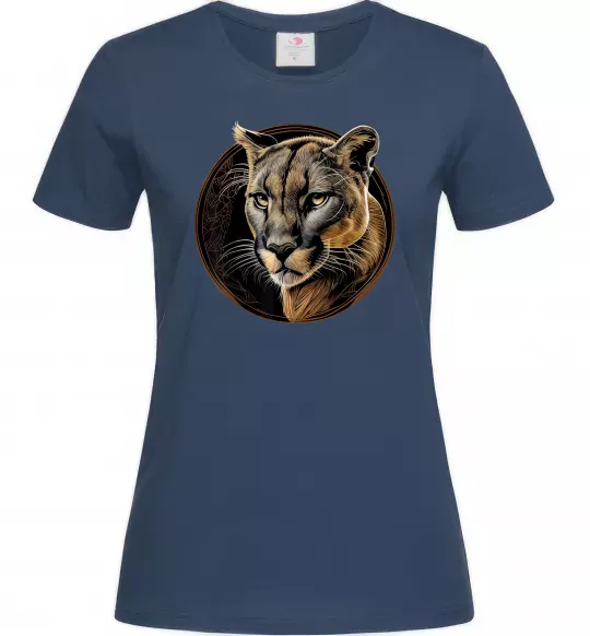 Жіноча футболка Пума малюнок Темно-синій фото