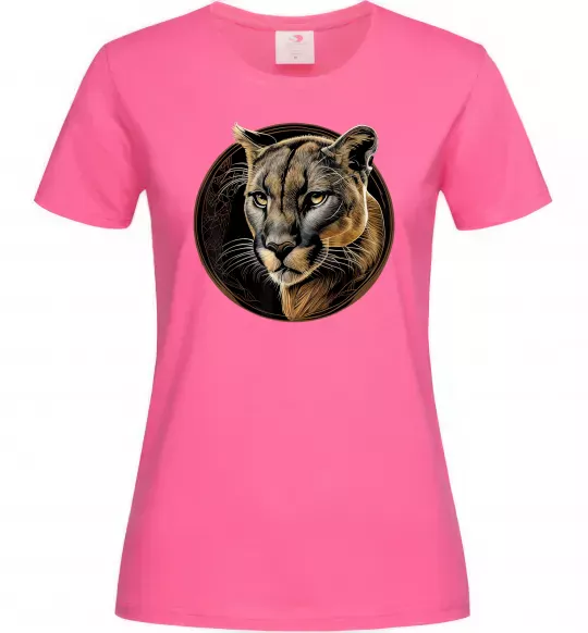 Жіноча футболка Пума малюнок Яскраво-рожевий фото