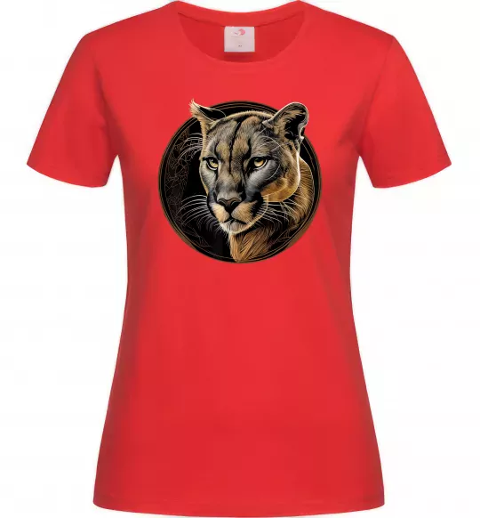 Жіноча футболка Пума малюнок Червоний фото