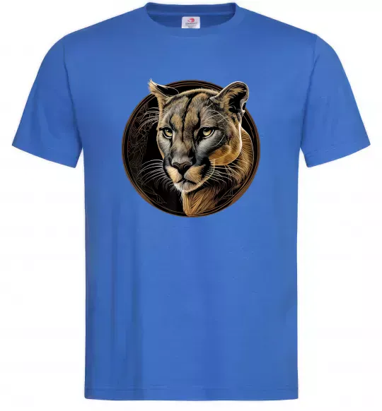 Мужская футболка Пума малюнок Ярко-синий фото