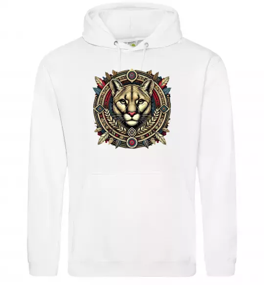 Жіноча толстовка (худі) Пума візерунок Білий фото