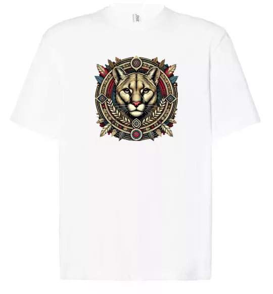 Футболка Оверсайз Пума візерунок Белый фото