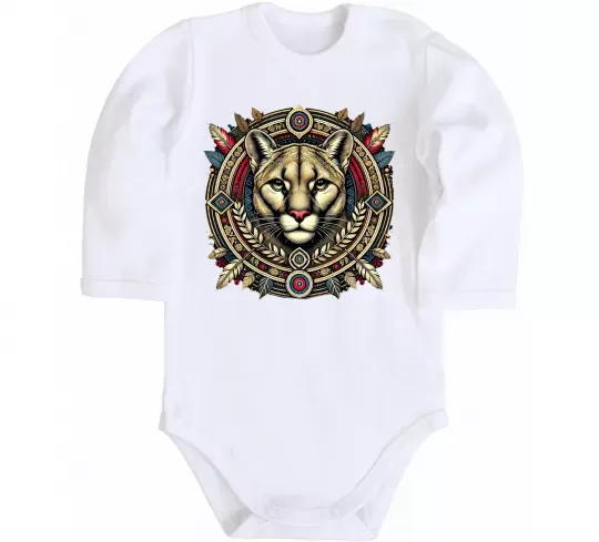 Детский боди Пума візерунок Белый фото