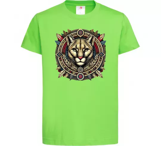 Детская футболка Пума візерунок Лаймовый фото