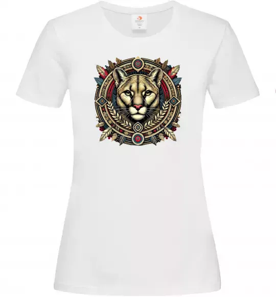 Женская футболка Пума візерунок Белый фото