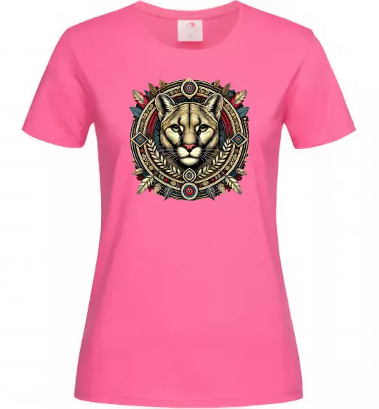 Женская футболка Пума візерунок Ярко-розовый фото