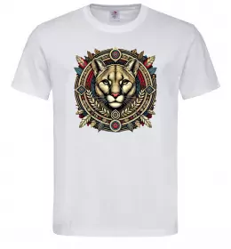 Мужская футболка Пума візерунок Белый фото