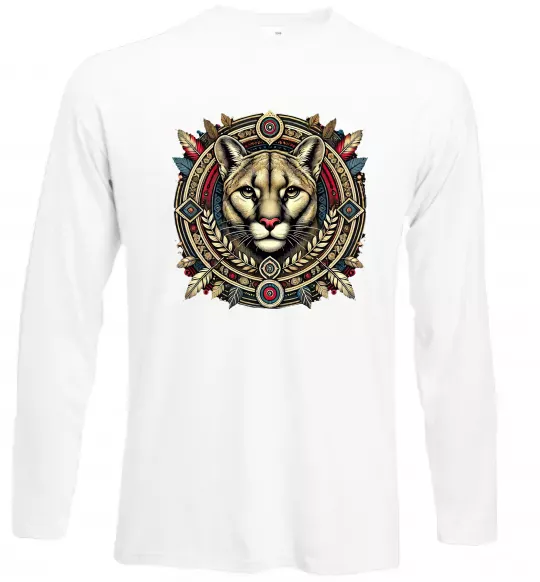 Лонгслив Пума візерунок Белый фото