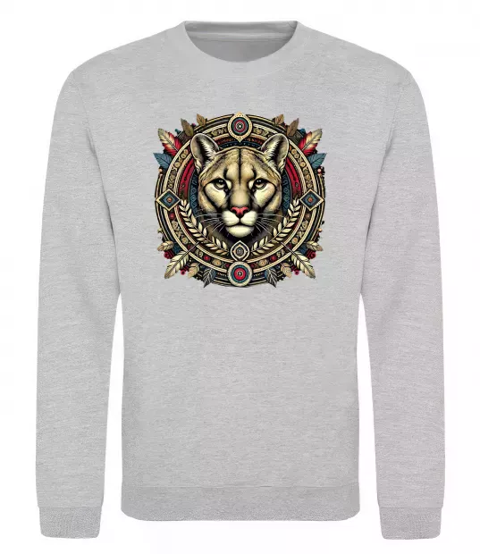 Свитшот Пума візерунок Серый меланж фото