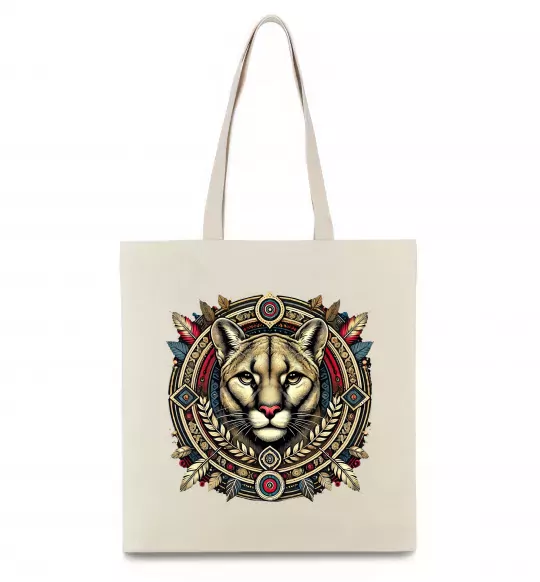 Эко-сумка Пума візерунок Бежевый фото