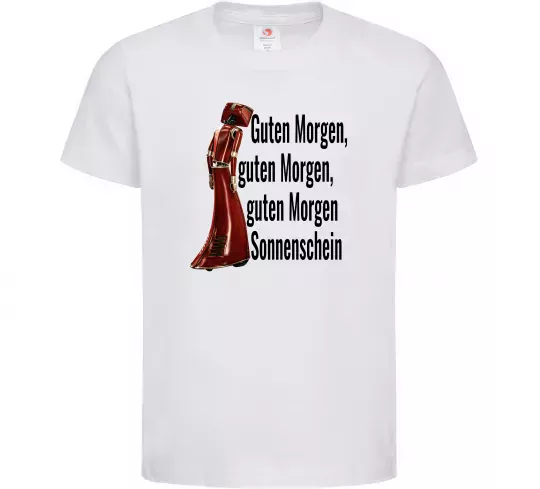 Дитяча футболка Cassandra guten morgen Білий фото