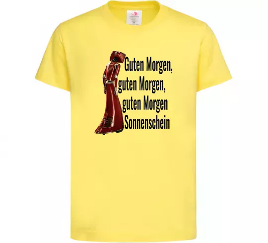 Дитяча футболка Cassandra guten morgen Лимонний фото