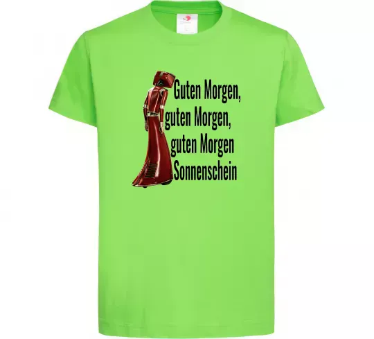 Дитяча футболка Cassandra guten morgen Лаймовий фото