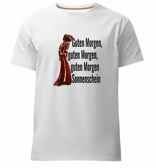 Мужская премиум футболка Cassandra guten morgen Белый фото