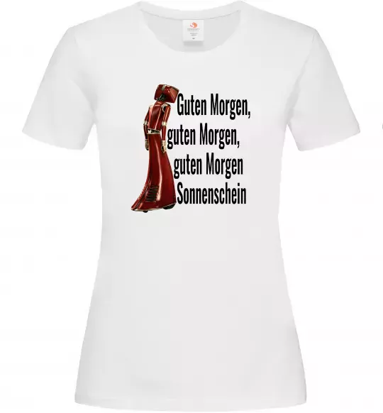 Женская футболка Cassandra guten morgen Белый фото