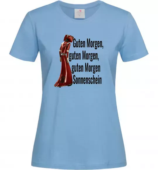 Женская футболка Cassandra guten morgen Голубой фото