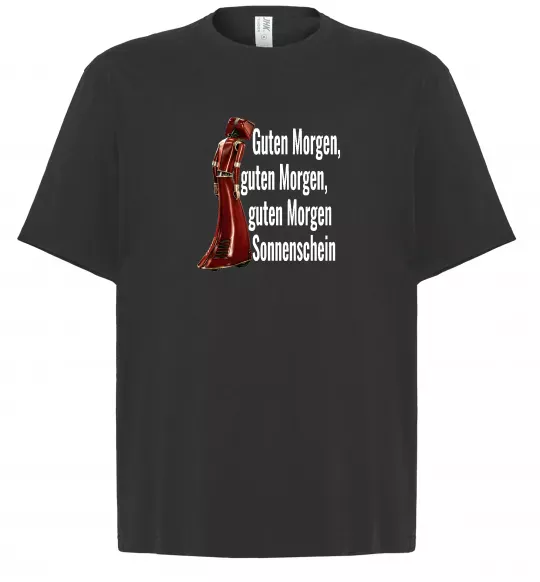 Футболка Оверсайз Cassandra guten morgen Чорний фото